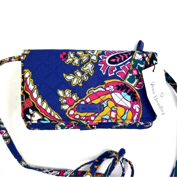 Vera Bradley All Together Crossbody Romantic Paisley Wallet Handbag RFID New - Picture 2 of 10